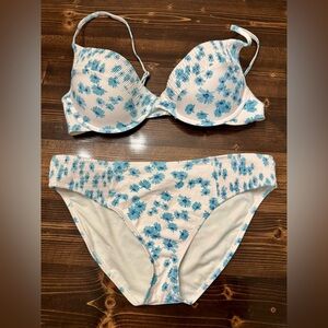 True Craft Blue Floral Bikini Set Size XXL